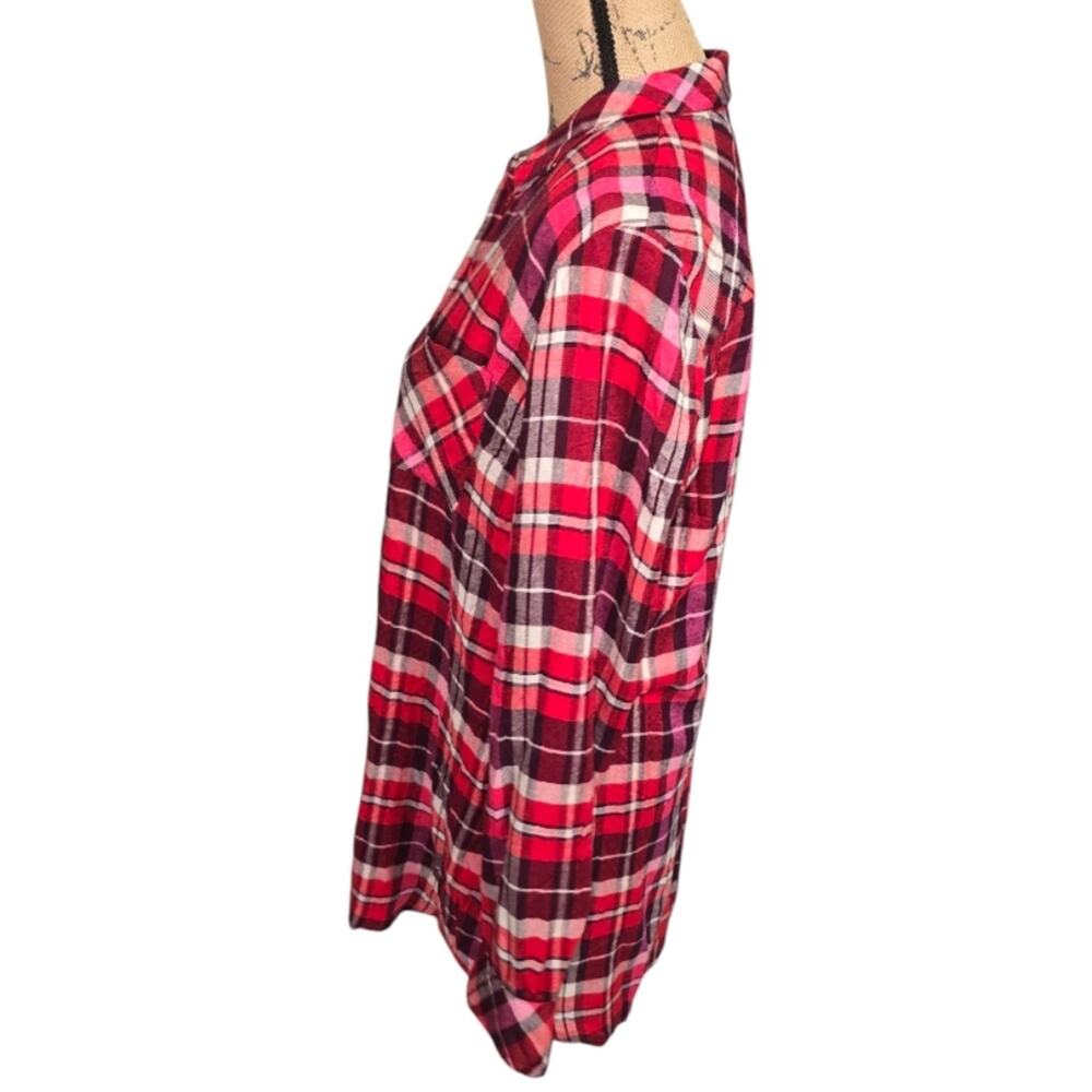 Kut From The Kloth Women Red White Long-Sleeve Shirt Blouse Top Size SMALL - Picture 8 of 11